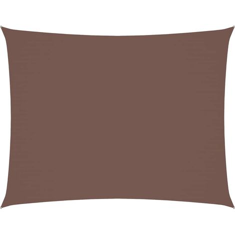 Maison Exclusive - Toldo de vela rectangular tela Oxford marrón 2 (1/5)