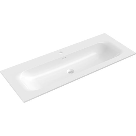 Mexen Vela lavabo empotrado en encimera 121 x 46,5 cm, blanco brillo - 25231200 (1/3)