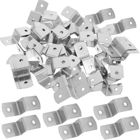 Clips en Z robustes en fer argenté pour encadrement photo, pack de 100 pièces, faciles à installer, adaptés aux plateaux de table et bureaux (1/5)