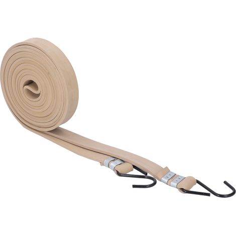 Cordón elástico plano de 2 cm de ancho y 4,6 mm de grosor, muy resistente, con gancho, para transportar y asegurar el equipaje. (1/5)