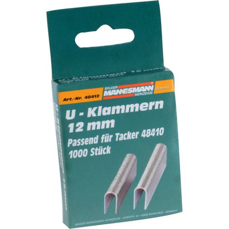 Brueder Mannesmann M48412 U-Shaped Spare Staples by Brueder Mannesmann Werkzeuge