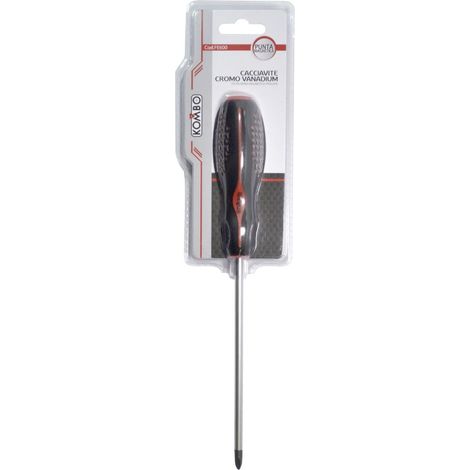 Cacciavite a croce PH2 mm 2x6X150, impugnatura ergonomica antiscivolo bicolore , lama