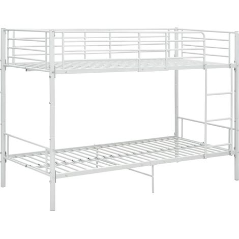 Maison Exclusive - Cama litera de metal blanca 90x200 cm (1/5)