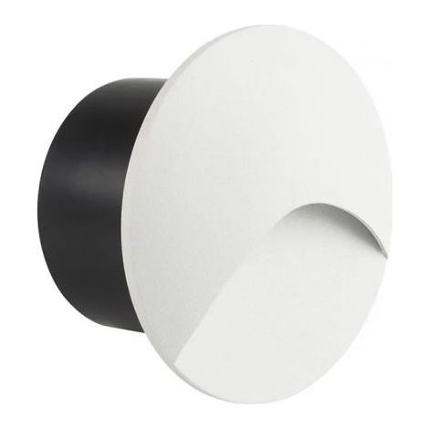 V-TAC FARETTO LED SEGNAPASSO ROTONDO DA INCASSO 3W IN ALLUMINIO BIANCO 3000K IP65