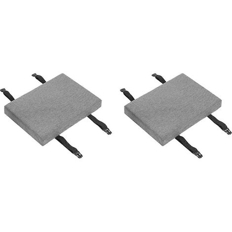 Lot de 2 coussins carrés épais pour chaise d'étudiant, tabouret, support pour assise. Dimensions : 34 x 24 x 8 cm. (1/5)