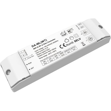 Convertidor WIFI RF a DALI DT6/DT8 con BUS Integrado SKYDANCE DA-ML(WT) Compatible con Tuya y Pulsador Blanco