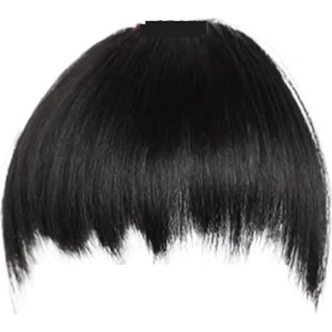 Chignon Cheveux Postiches Frange Frontale Irrégulière À Clipser, Postiche Noir Brun, Extension Capillaire Synthétique Douce Et Naturelle For Femmes(T1B/613) (1/2)