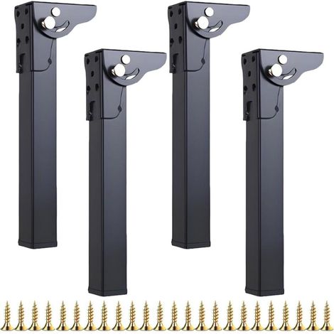 Quatre pieds pliables, pieds pliables de 35 cm, pieds pliables en métal, adaptés aux tables pliantes, meubles TV, tables basses, bureaux, tables à manger et meubles à monter soi-même.