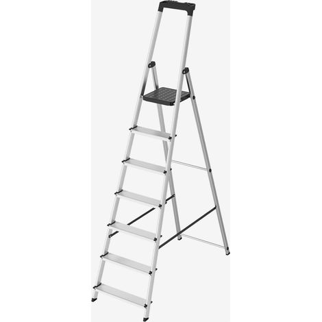 Aluminium-Leiter 7 Stufen WERKA PRO (1/5)