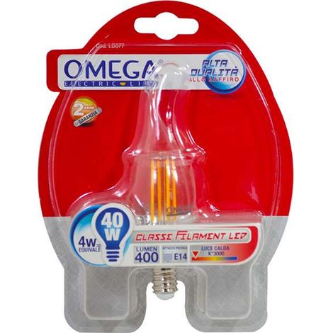 LAMPADINA A FILAMENTO SOFFIO DI VENTO C35 4W E14 3000K (1/2)
