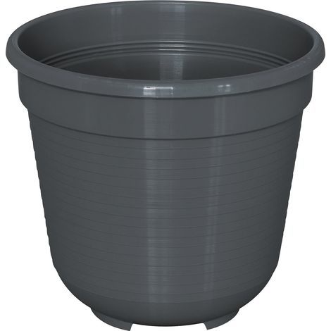 Geli – Pot de fleurs STANDARD – Anthracite, plastique PP, Ø 12 cm, 0,7 l