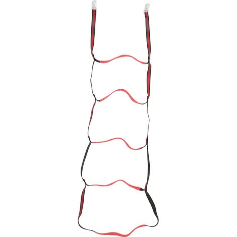 Échelle de corde marine pour bateau pneumatique, kayak, bateau à moteur, canoë, rouge, 5 marches (1/5)