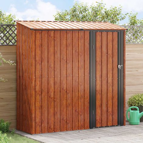 Gartenhütten Braun 203,5 x 73 x 200 cm Metall