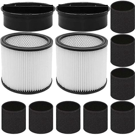 Filtre de rechange pour filtres, filtre pour aspirateur eau et poussière avec couvercle --- (1/5)