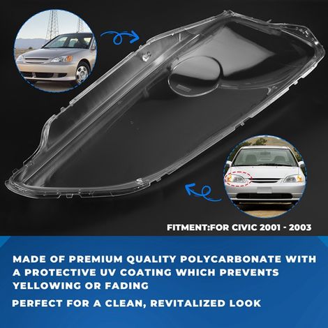 Suitable for the front left headlight assembly of Honda Civic 01-03