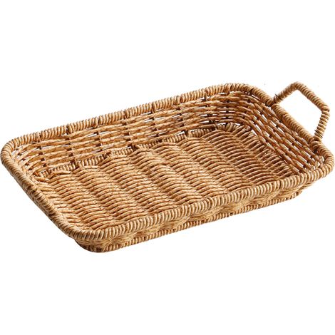 Panier De Rangement Rectangulaire En Hyacinthe D Eau - Pour Table À Thé Table Basse Cuisine Salle De Bain Bureau - 1 Pièce (1/5)