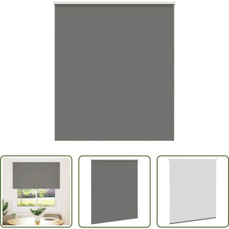vidaXL Sichtschutz - Verdunkelungsrollo Grau 125x175cm Stoffbreite 121,6cm Polyester