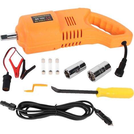 Kit Cric Électrique 12V 3T 42cm, Compresseur d'Air et Clé à Choc pour Démonte-Pneu, Lot de 4 Outils (1/5)