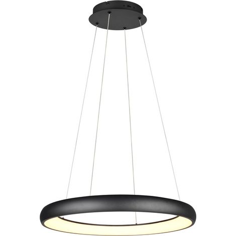 Lampadario moderno nero anello Ø75 LED 59W Trio Cardona (1/3)