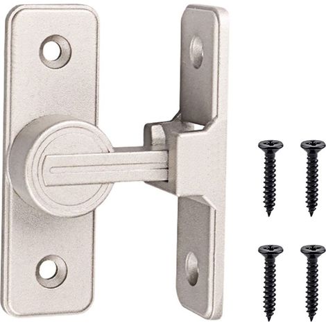 INHHUB Illuminated 90° Sliding Interior Door Lock, Hook Latch, Toggle Bolt, Buckle Lock, Anti-Theft Hasp, Door Locks (1/4)