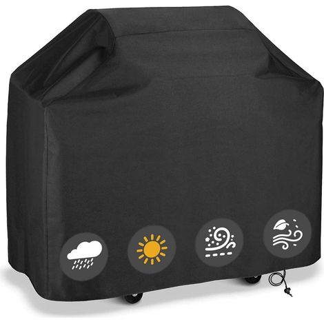 Grillabdeckung 147x61x117cm wetterfest Oxford, universell, schwarz (1/5)