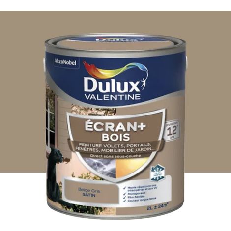 Peinture DULUX VALENTINE Ecran+ Bois Beige gris 2 L (1/4)