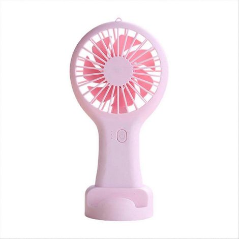 Mini ventilateur portable rose rechargeable USB, pince sans fil pour usage domestique et extérieur (1/5)