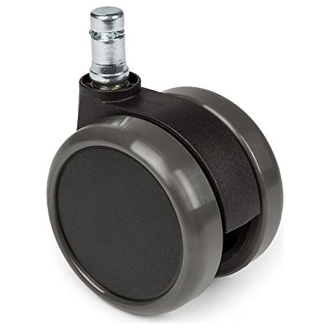 HJH Office 619010 5X Ruote per Pavimenti duri ROLO 11 mm / 65 mm Ruote per sedie da Ufficio (Confezione da 5), Pavimenti duri, parquet, Laminato, Piastrelle (1/4)