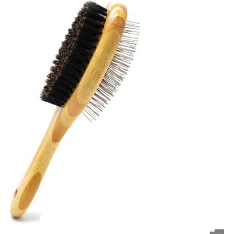 Brosse pour Chien/Chat Double Face, Peigne de toilettage de chien pour massage et perte de fourrure, Poils Doux (1/5)