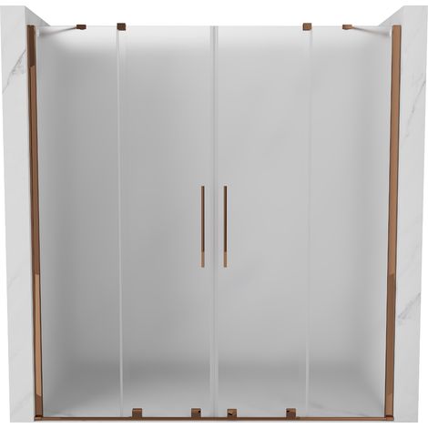 Mexen Velar Duo Schiebetür Dusche 180 cm, matt, Roségold - 871-180-000-32-60 (1/5)