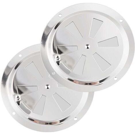 Chauffage et climatisation Grille de Ventilation Ronde, Grille d'aération 125 mm en Acier Inoxydable Conduit Moustiquaire Grille D'évacuation Air Entrant Air Evacué Ventilation Volets Réglables et Mou (1/5)