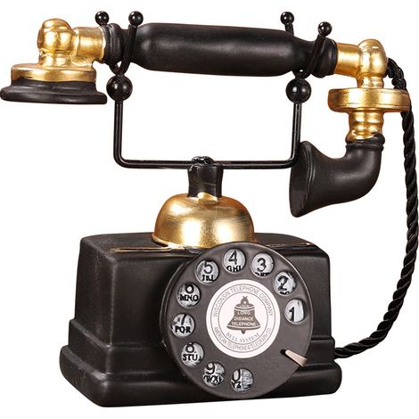 Figurine de téléphone vintage, modèle rétro, objet de décoration pour la maison, un café, un bar ou un magasin. (1/5)