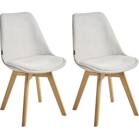 Set of 2 Dining Chairs DAKOTA II Off-White (1/5)