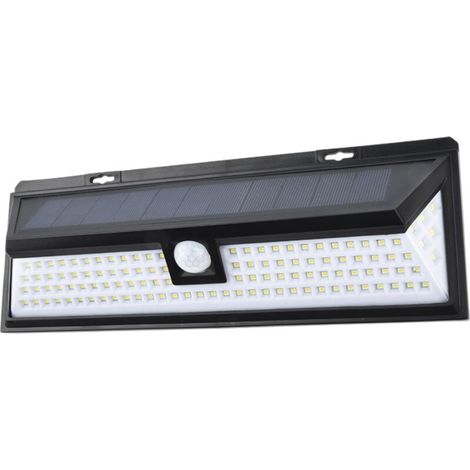 Lampe solaire 118LED Applique Murale Solaire Capteur Solaire Lumière Cour Extérieure Jardin Applique Murale Imperméable Réverbère (1/5)