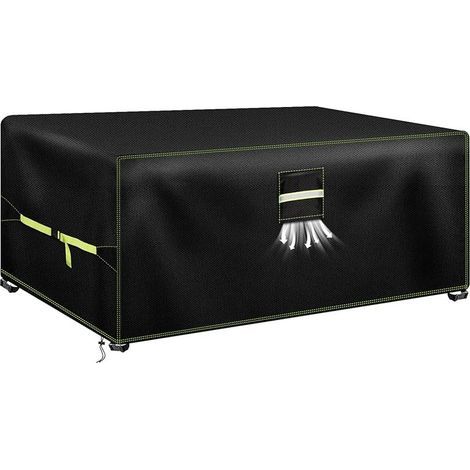 Housse Table de Jardin, 600D Tissu Oxford Housses Pour Mobilier 170x95x71cm, Bâche Salon de Jardin Avec Grilles D'aération, Imperméable, Coupe-Vent, Anti-UV Couverture de Protection Meubles (1/5)