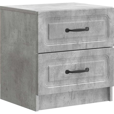Bedside Cabinet with Drawer Concrete Grey 43 x 34.5 x 44.5 cm vidaXL