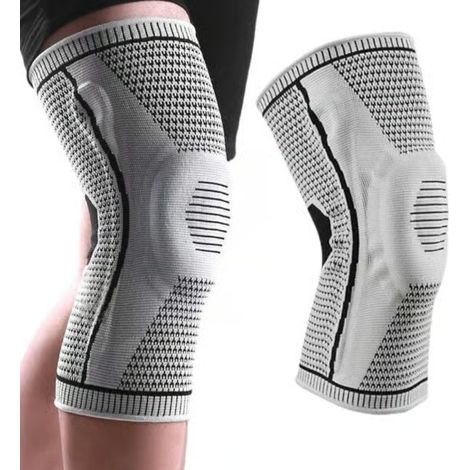 Genouillère en silicone renforcé avec orthèse de compression à ressort L (1/5)