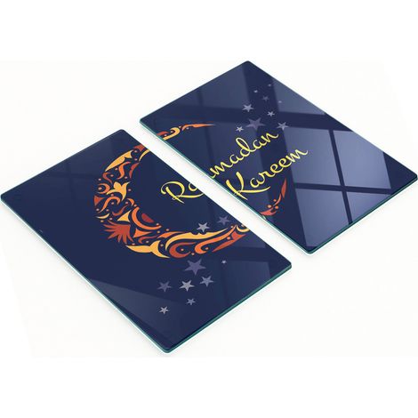 Küchenschneidebretter aus Glas mit Ramadan-Kareem-Motiven, 2 x 30 x 52 cm (1/5)