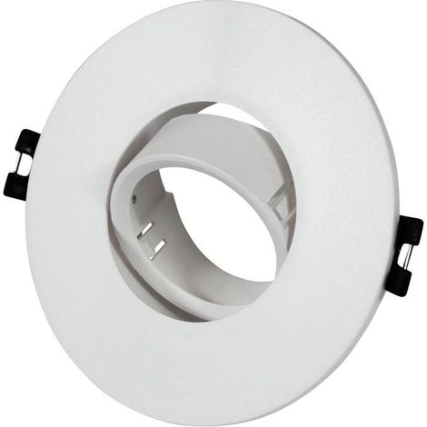 Aro Downlight Empotrable Basculante GU10, MR16 Ø110mm - Blanco