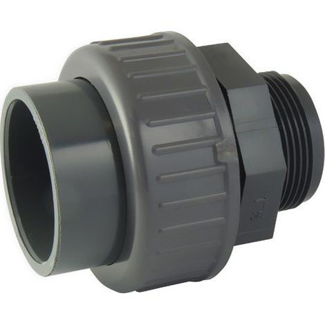 Union 3 pièces PVC pression mixte femelle 25 mm, mâle 20x27