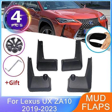 4-teiliges Set Schmutzfänger für Lexus UX 200, 250h, 260h, 300e ZA10 (2019–2023), vorne und hinten, Kotflügel- und Radschutzlappen, Spritzschutz