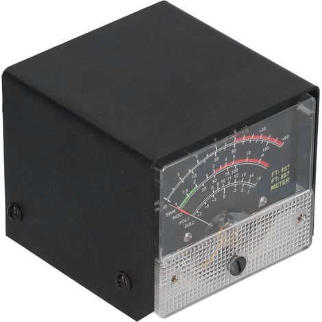 FT857/FT897 Metal Casing Power Meter Original External S-Meter VSWR Power Meter Black Panel