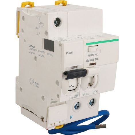 Leistungsschalter mit Leckstromschutz, Zubehör 1P+N, AC 230 V, 400 V, IC 65N, 40 A (1/5)