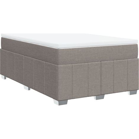 Maison Exclusive - Sommier à lattes de lit avec matelas taupe 120x190 cm tissu (1/5)