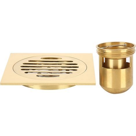 Distributeur D Eau De Salle De Bain - Drain Au Sol En Laiton - Pour Douche Et Baignoire - 10x10 Cm - 1 Pièce (1/5)