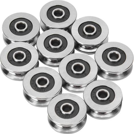 10 Stück TV0418 4188mm V-Nut-Laufrollenlager Führungsschienenlager