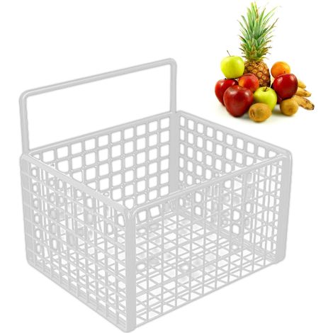 Panier En Fil, Paniers De Rangement En Fil, Paniers En Fil Pour Garde-manger, Paniers Suspendus Pour Cuisine, Petit Panier, Panier En Fil Mural(Blanc) (1/5)