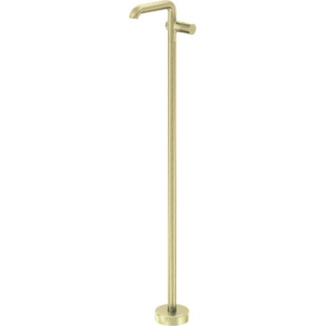 Miscelatore lavabo a libera installazione in ottone 109H cm finitura oro spazzolato - Hexo