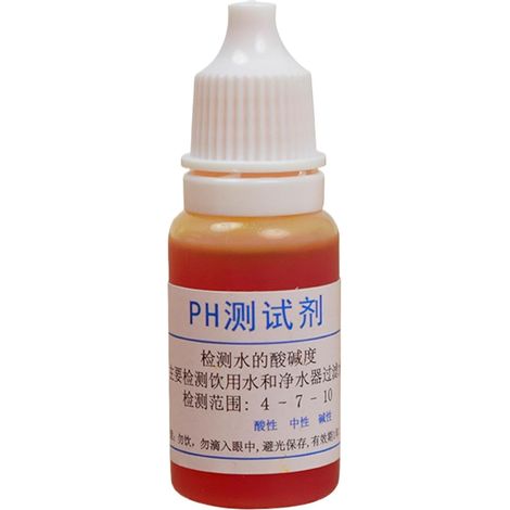 Réactif pH Liquide pour identification qualité de l'eau Bandes de Test pour Piscines et Spas Convient pour les Aquariums, Métaux, Pots, Poêles, Bols, Maisons, Vaisselles (1/5)