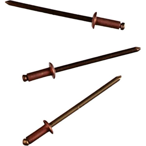 Rivetti ciechi in rame Ø 3,2 x 8 mm. 50 pz.